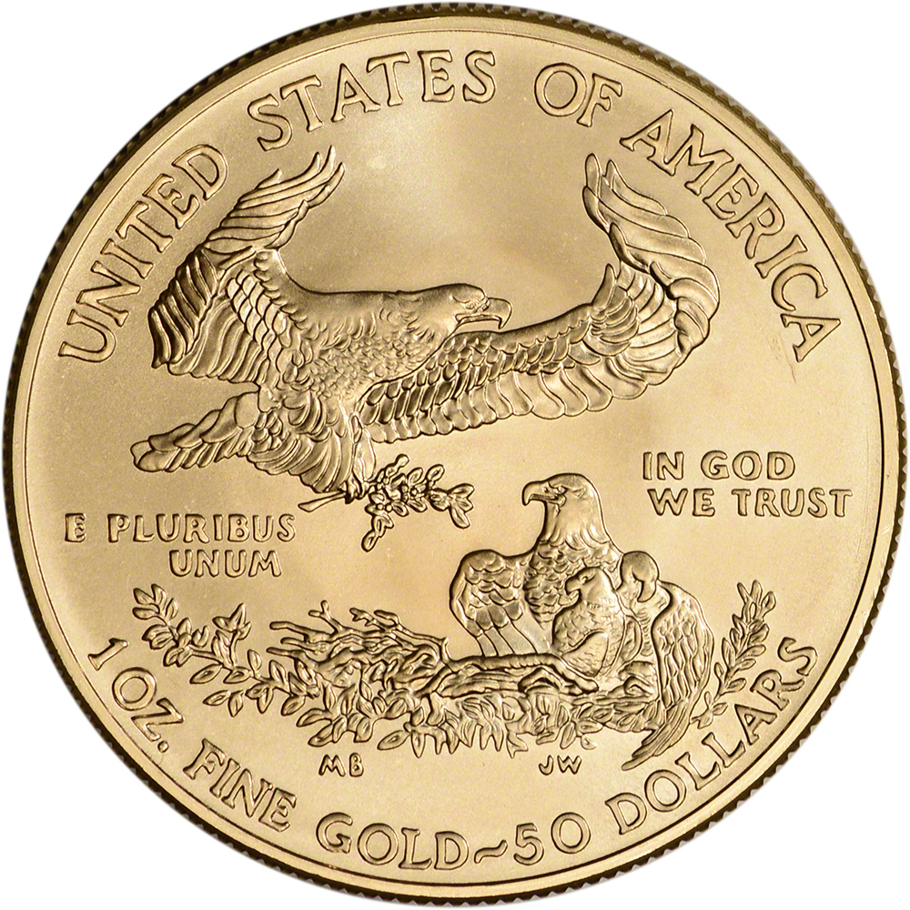 2017 American Gold Eagle (1 oz) 50 1 Roll Twenty 20 BU Coins in