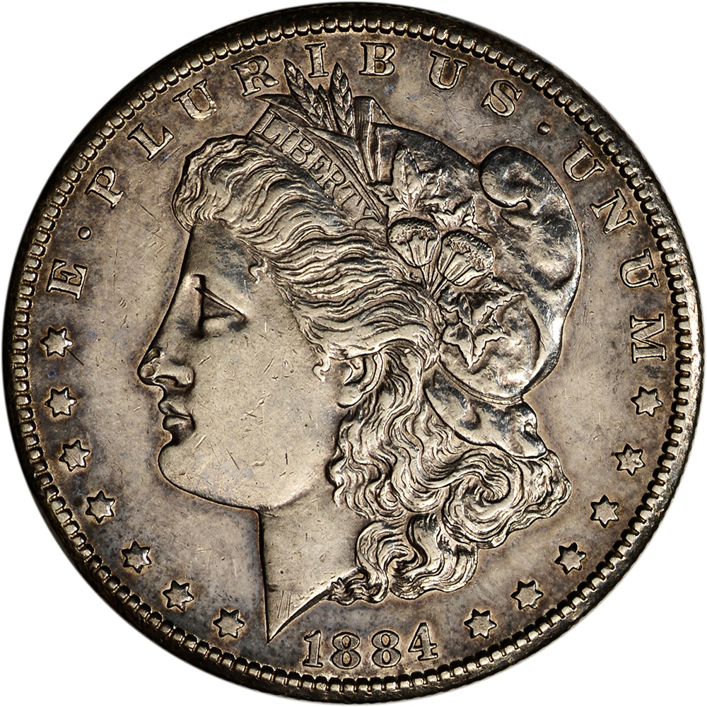 1884-CC US Morgan Silver Dollar $1 - AU Details - Cleaned | eBay