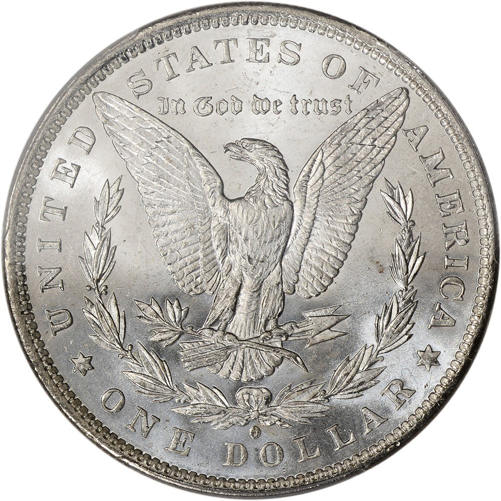 1884-o us morgan silver dollar $1 - pcgs ms63 pl