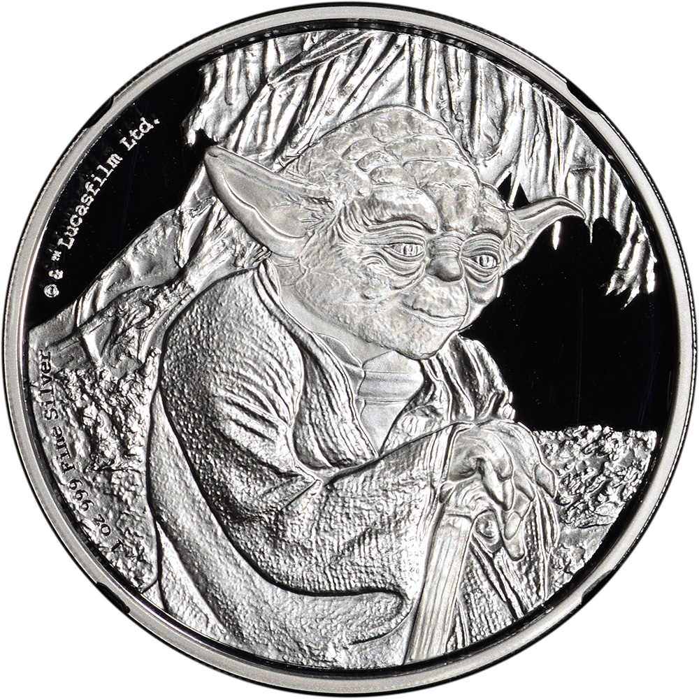 star wars yoda silver coin