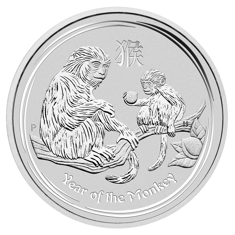 2016 P Australia Silver Lunar Year of the Monkey (1 oz) $1 – BU