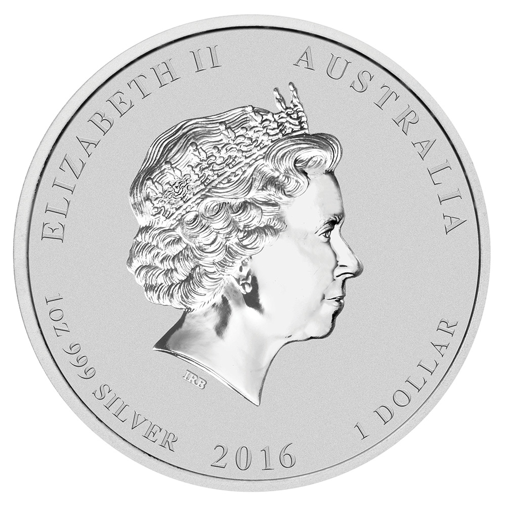 2016 P Australia Silver Lunar Year of the Monkey (1 oz) $1 – BU