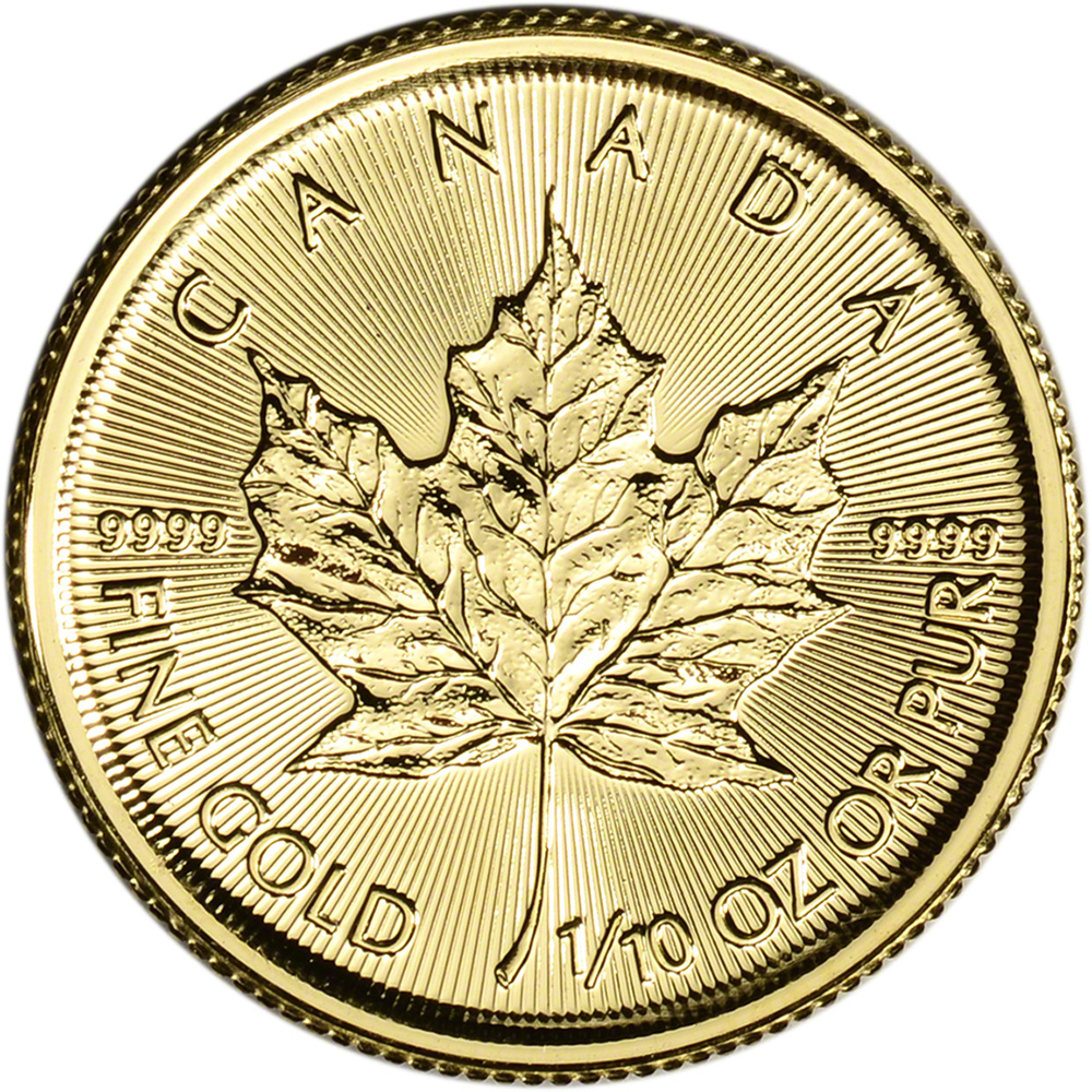 1 10 maple leaf gold