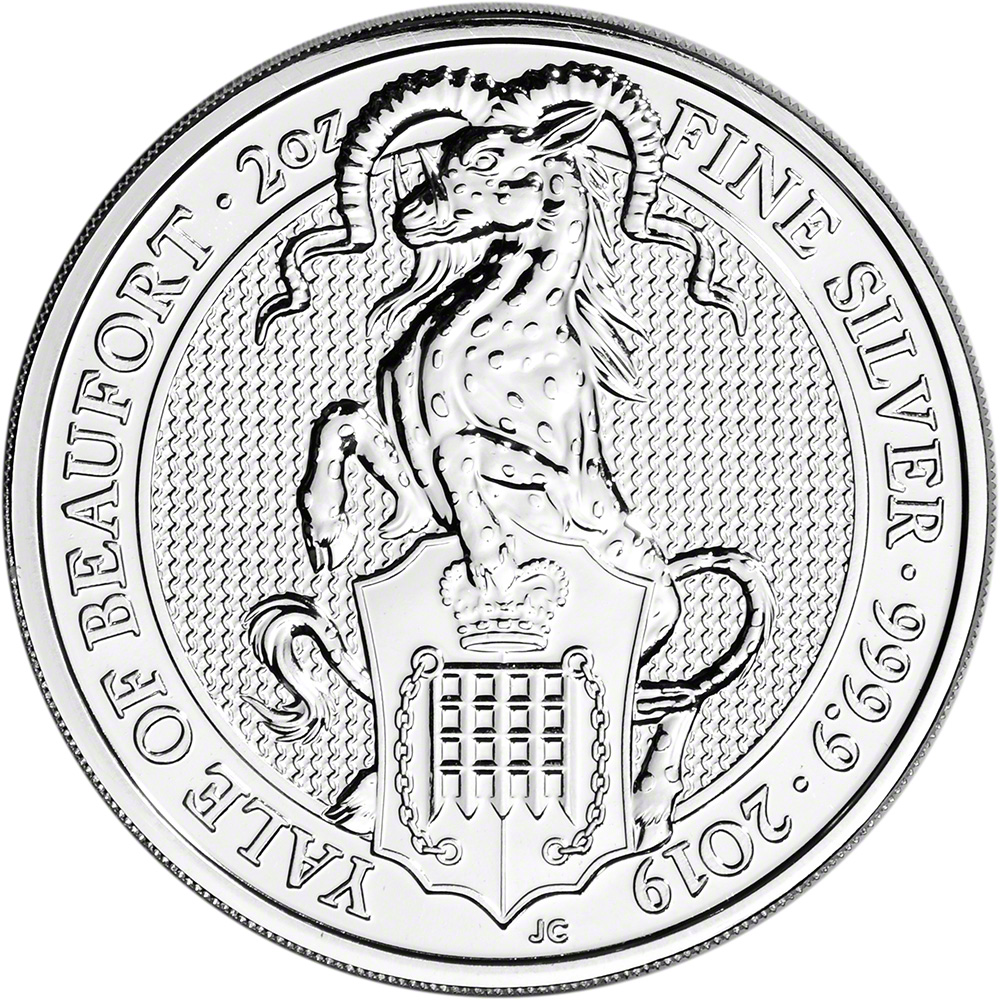 Lot of 3 2019 Britain 2 oz Silver Queen/'s Beasts Yale Beaufort GEM BU SKU57312