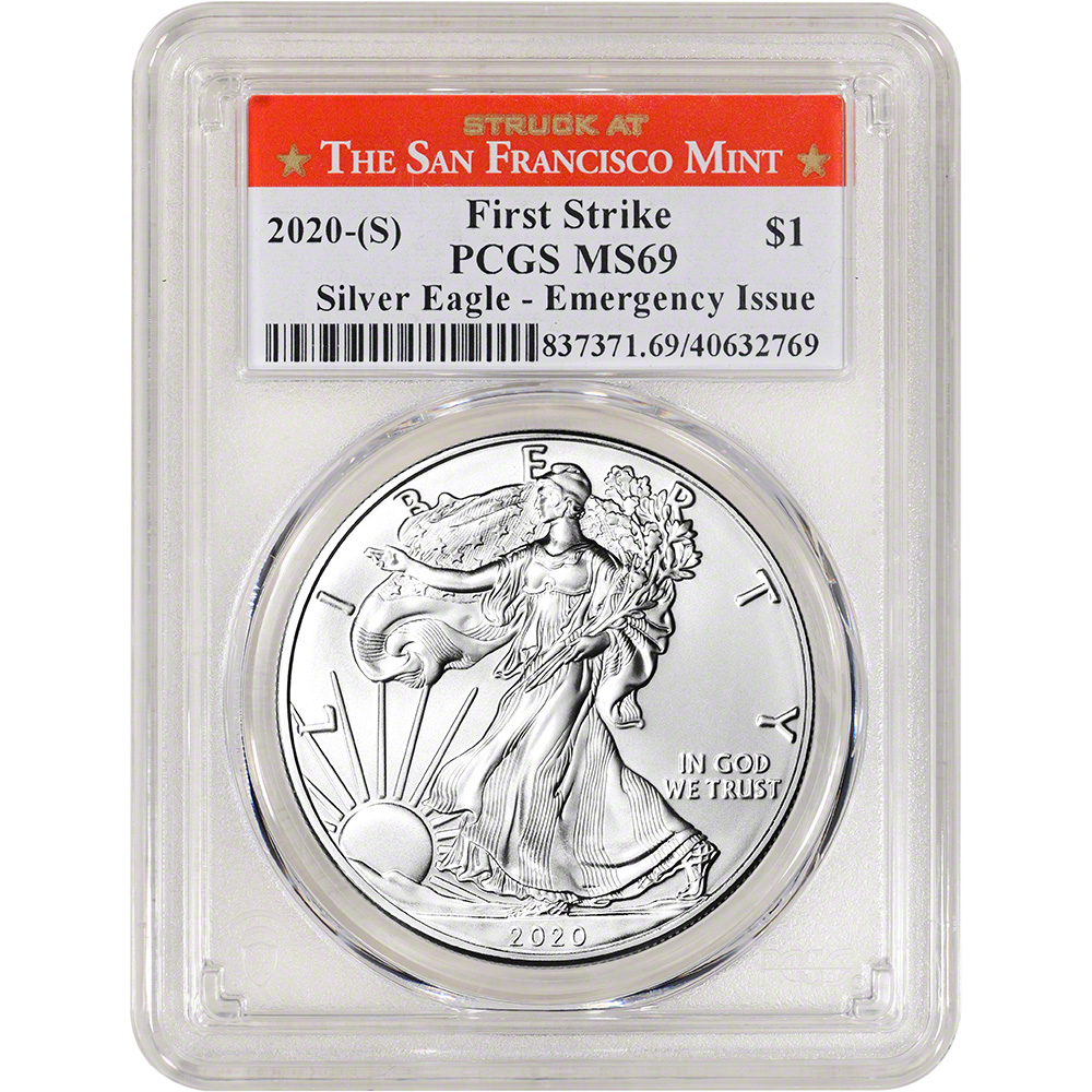 2020 (S) American Silver Eagle Emergency Issue - PCGS MS69 First Strike