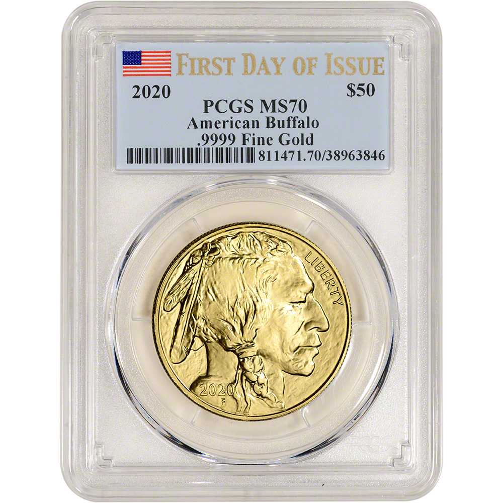 2020 American Gold Buffalo 1 oz $50 - PCGS MS70 First Day of Issue | eBay
