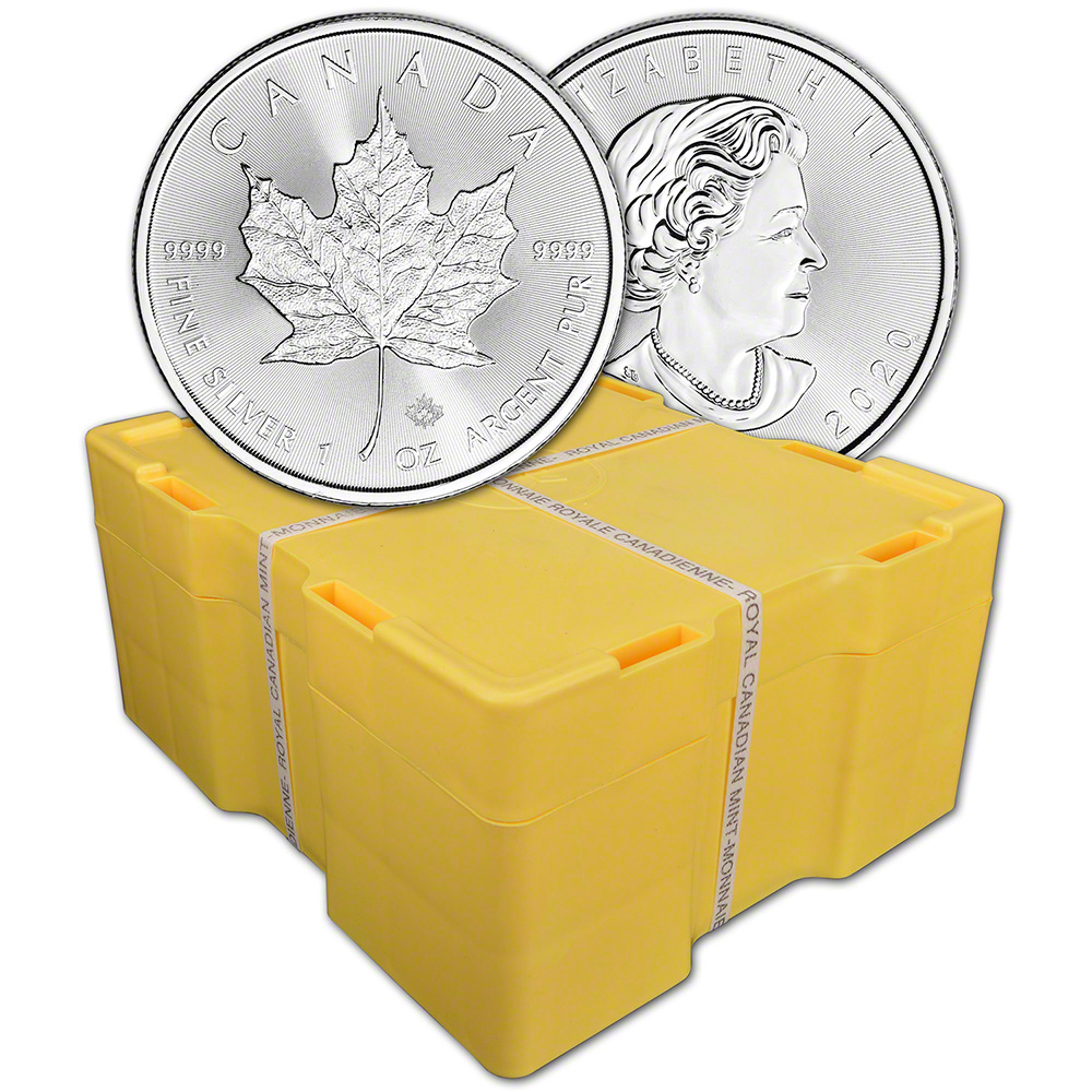Canada Silver Maple Leaf 1 Oz 5 Bu Sealed 500 Coin Monster Box Ebay