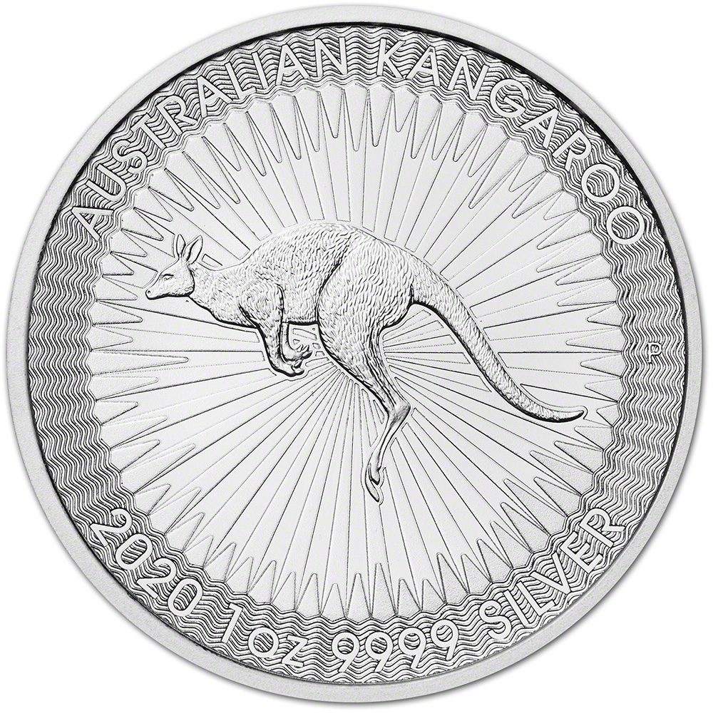 2020 P Australia Silver Kangaroo 1 oz $1 BU – Five 5 Coins