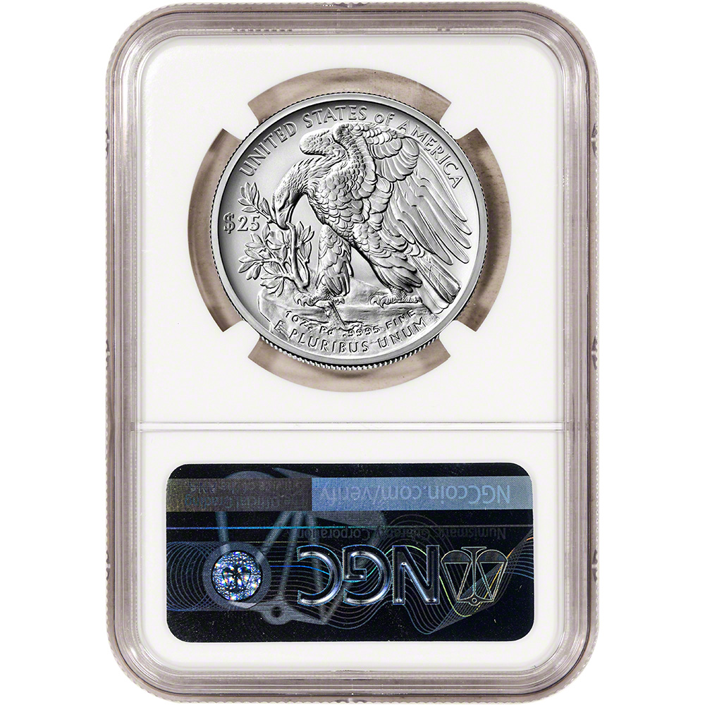 2020 W American Palladium Eagle Burnished 1 Oz $25 - Ngc Ms70 Early 