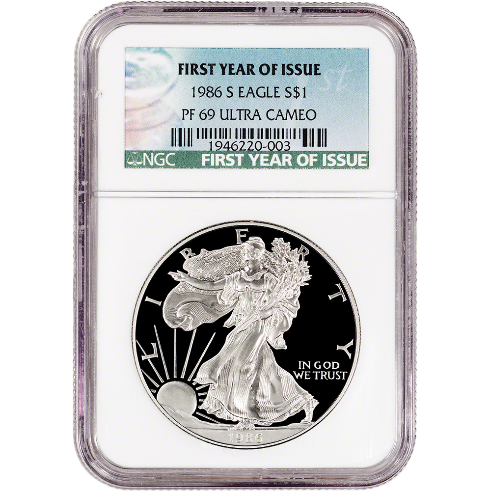 Large Label 1992-S American Silver Eagle Proof NGC PF69 UCAM