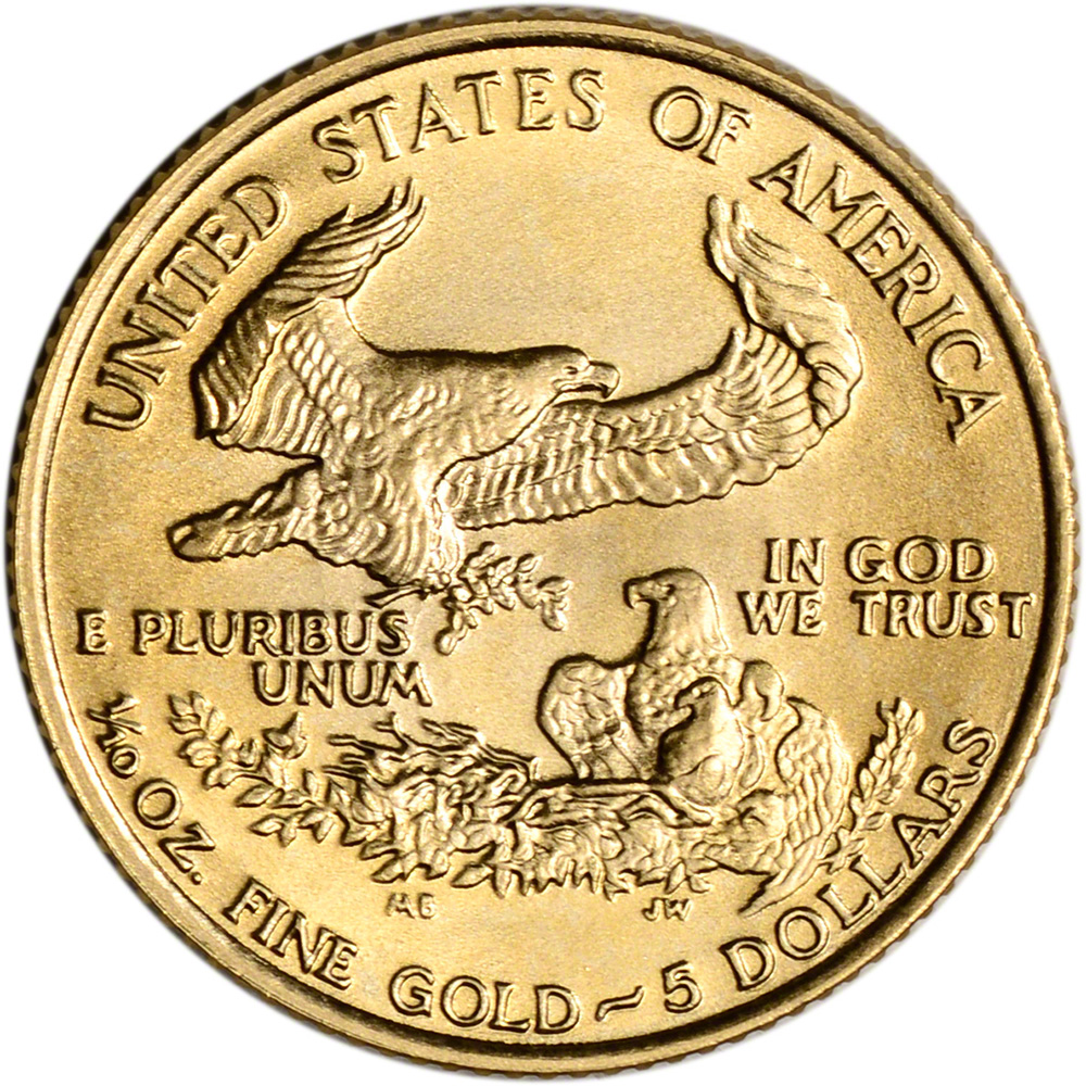 BU 1987 American Gold Eagle 1//10 oz $5