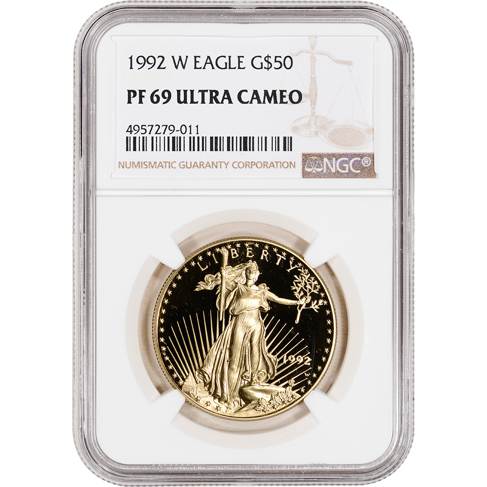 Large Label 1992-S American Silver Eagle Proof NGC PF69 UCAM