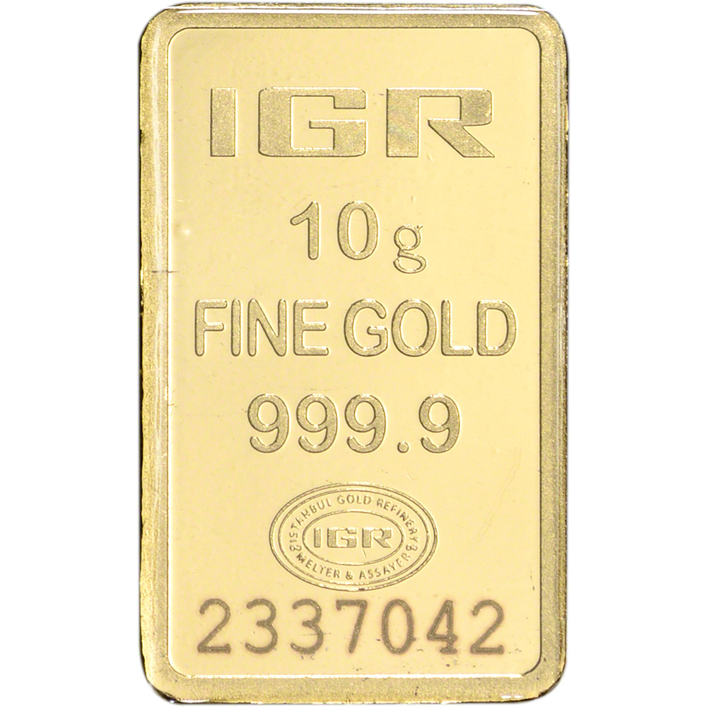 10 gram IGR Gold Bar - Istanbul Gold Refinery - 999.9 Fine in Sealed ...