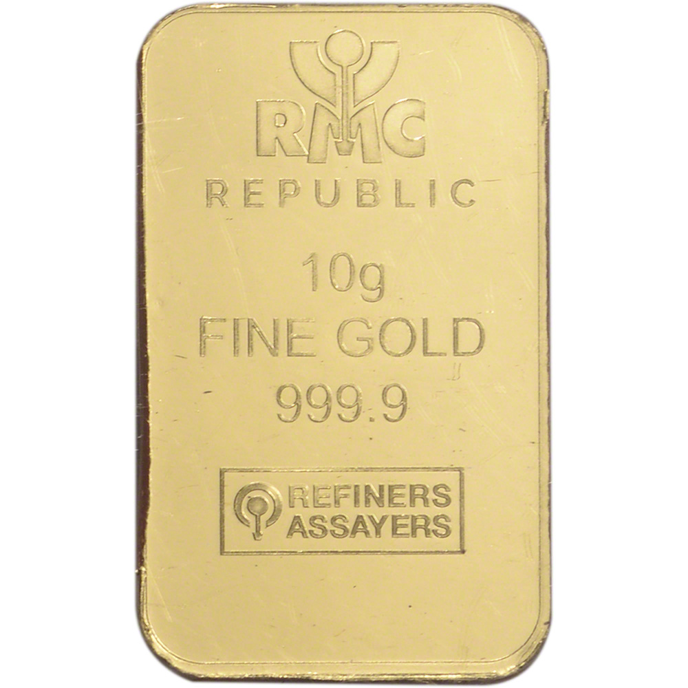 10 gram RMC Gold Bar - Republic Metals Corp - 999.9 Fine in Sealed ...