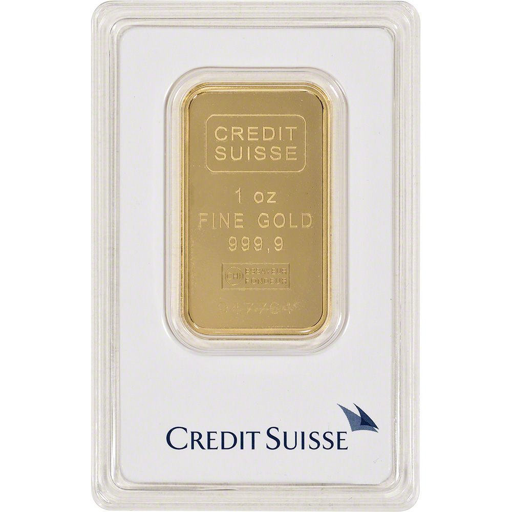 1 Oz Gold Bar Credit Suisse 99 99 Fine In Assay Ebay