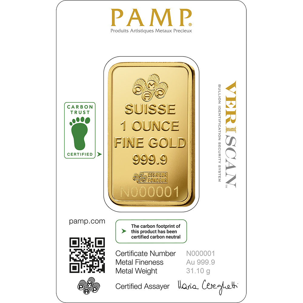 1 Oz Gold Bar Pamp Suisse Fortuna 999 9 Fine In Sealed Assay Ebay