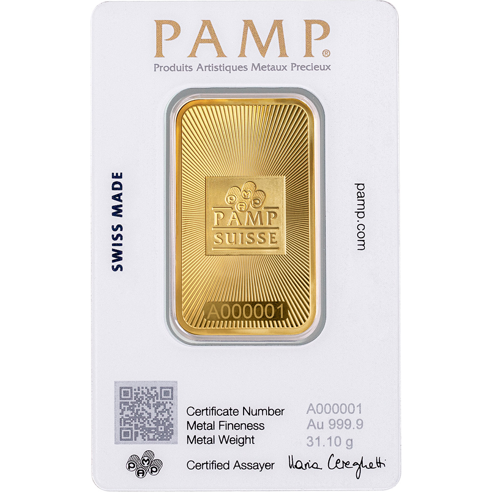 1 oz Gold Bar - PAMP Suisse - 999.9 Fine in Sealed Assay | eBay