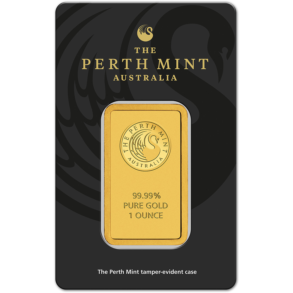 1 Oz Gold Bar Perth Mint 99 99 Fine In Assay Ebay