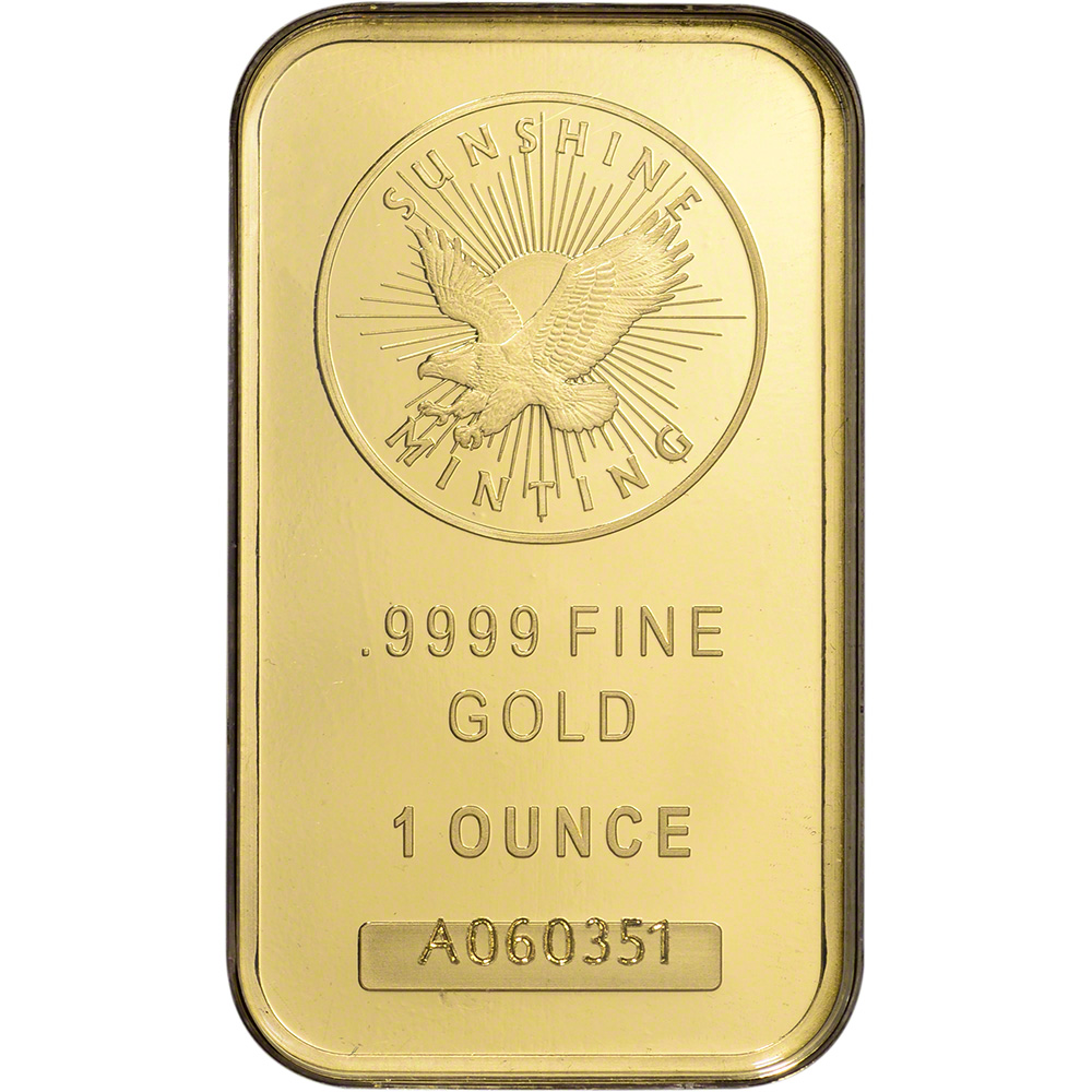 1 oz. Gold Bar - Sunshine Minting - .9999 Fine in Assay | eBay