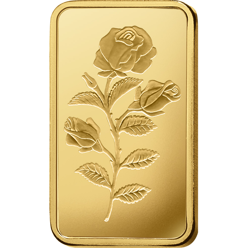 50 gram Gold Bar - PAMP Suisse - Rosa - 999.9 Fine in Sealed Assay