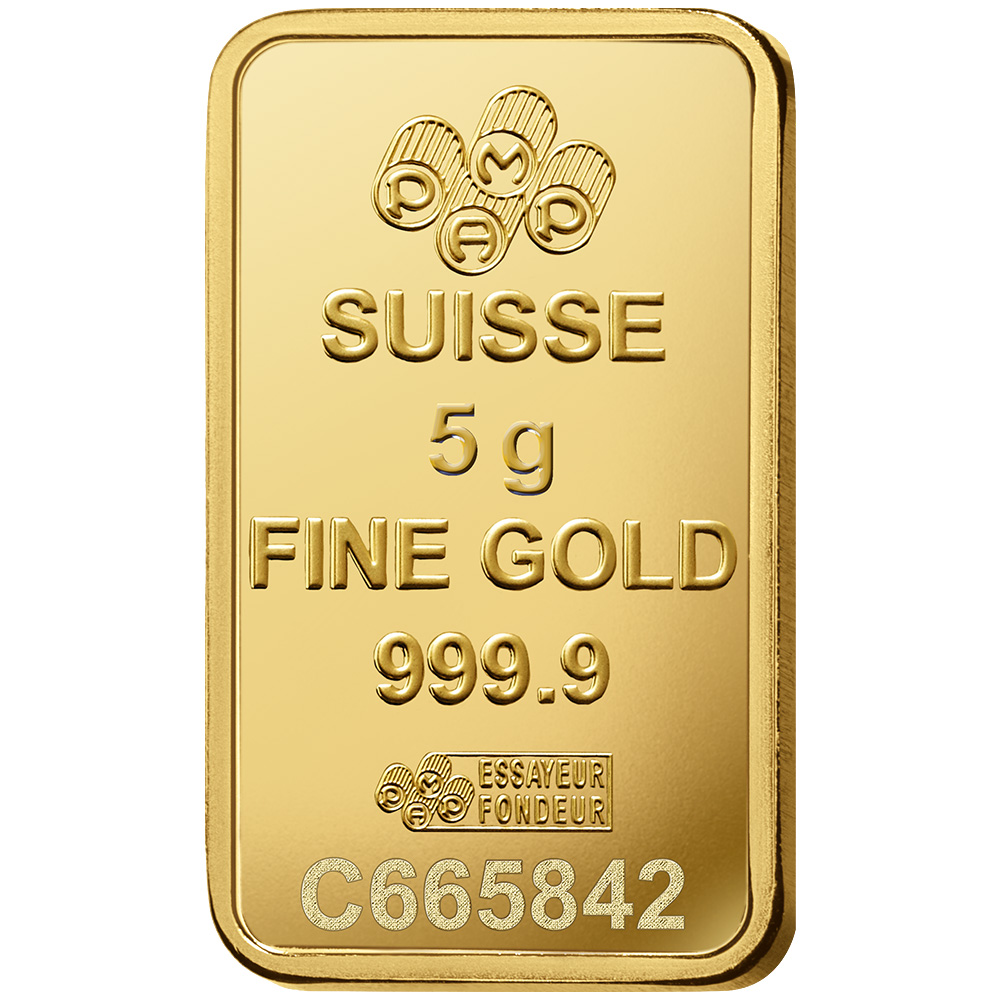 PAMP FINE GOLD 金999.9 5g 密封ケース入り (5-3)（999.9 Fine