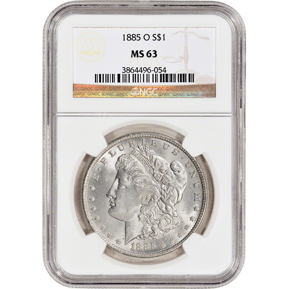 NGC MS63 1885-O US Morgan Silver Dollar S1