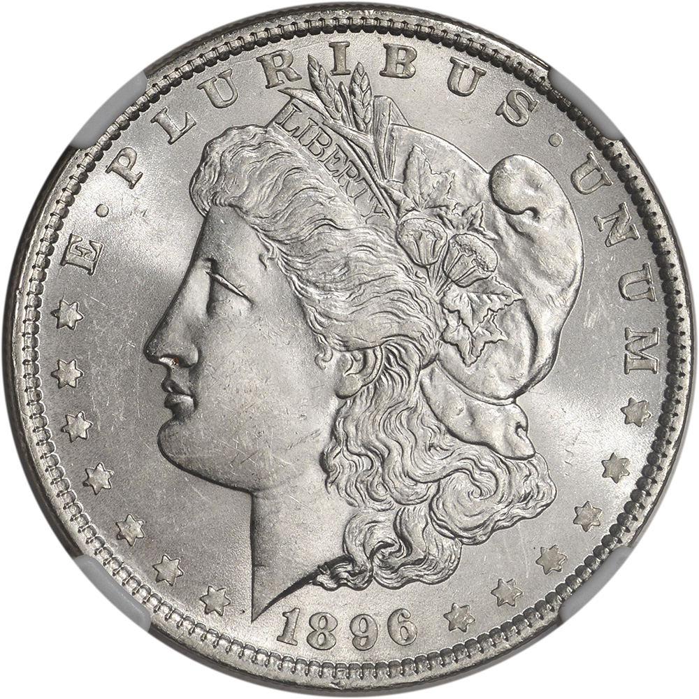 1896 US Morgan Silver Dollar $1 - NGC Brilliant Uncirculated | eBay