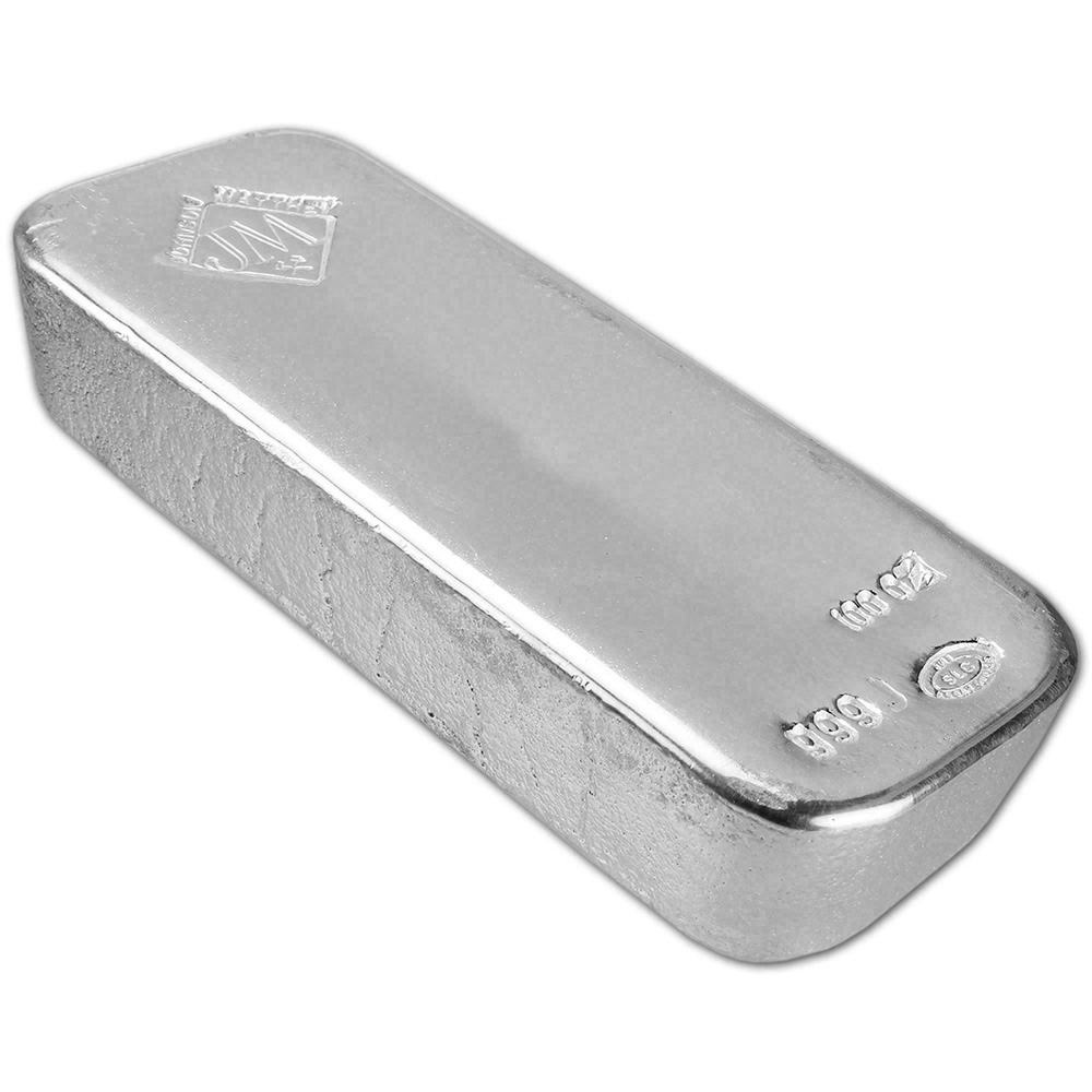 100 oz. JM Silver Bar Johnson Matthey (Poured) .999 Fine eBay
