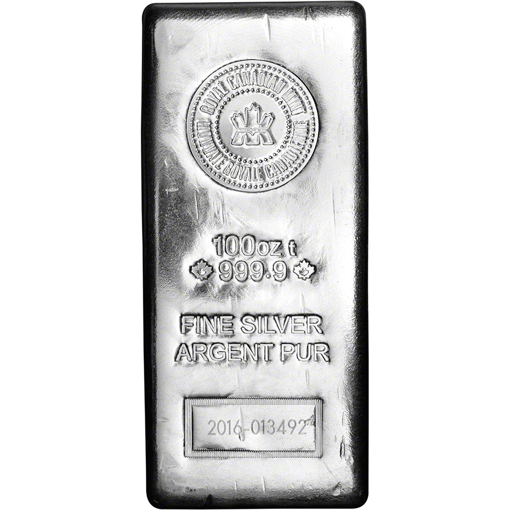 100 oz. RCM Silver Bar - Royal Canadian Mint .9999 Fine | eBay