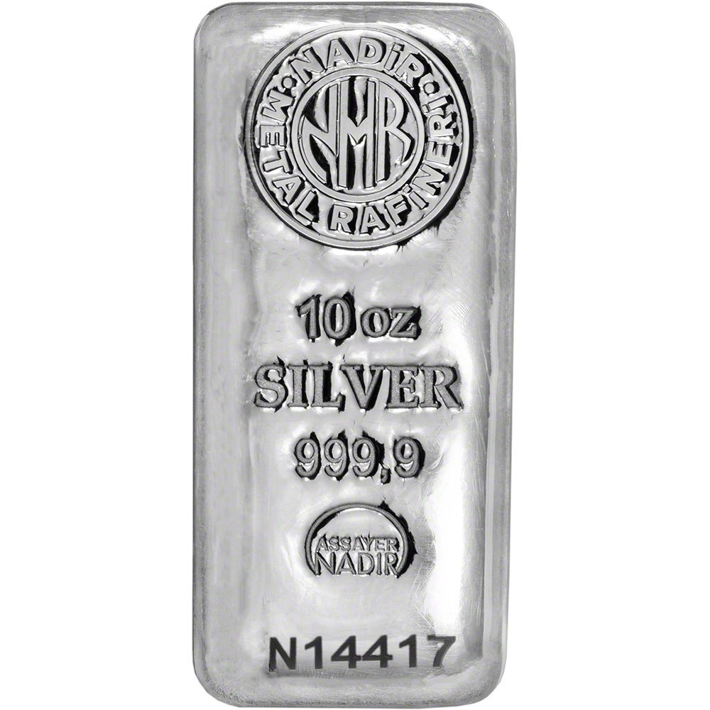 10 oz. Nadir Metal Rafineri Refinery Silver Bar 999.9 Fine eBay