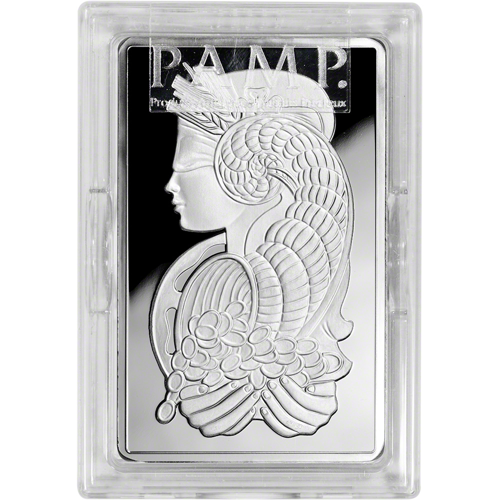 10 Oz Silver Bar Pamp Suisse Fortuna 999 Fine In Plastic 10 Oz Silver Bar Pamp Suisse Fortuna 999 Fine In Plastic Case With Ay