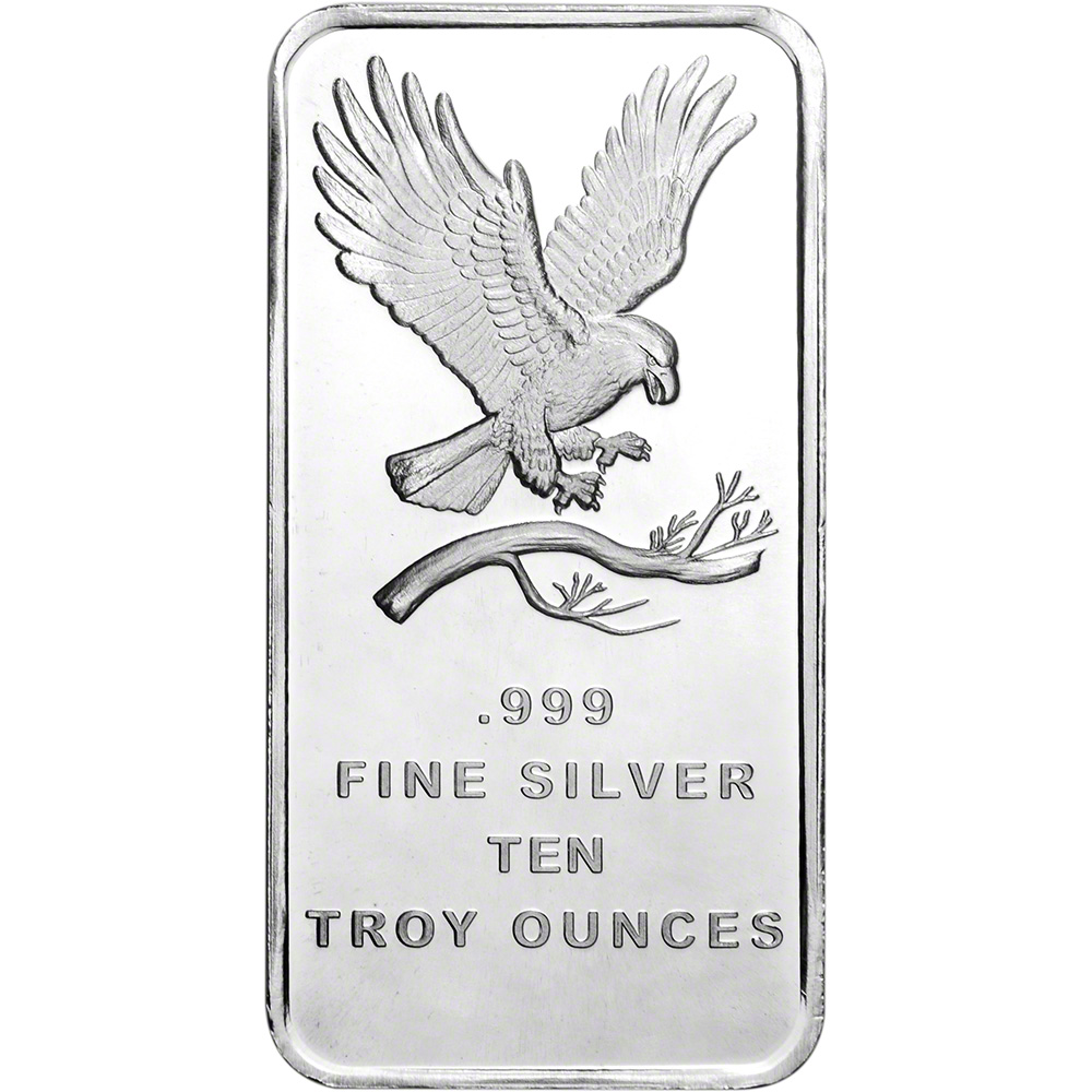 SILVERTOWNE EAGLE 10 TROY OUNCE SILVER BAR .999 FINE SILVER ORIGINAL PACKAGE