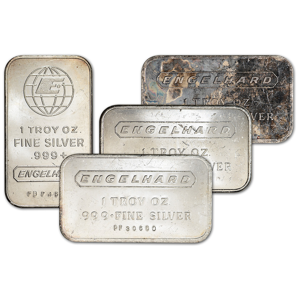 1 oz Silver Bar - Engelhard .999 Fine - Random Design | eBay