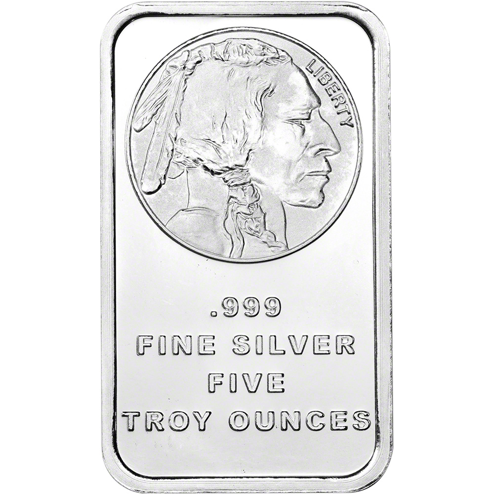 5 oz. SilverTowne Silver Bar - Buffalo Design - 999 Fine | eBay