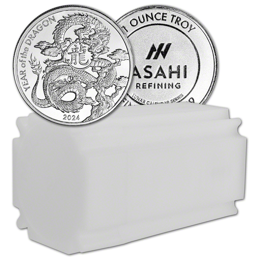 1 oz Silver Round Asahi 2024 Lunar Year of the Dragon .999 Fine