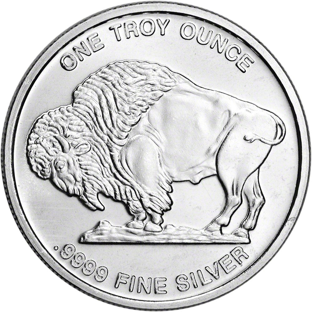 1 oz Silver Round CNT Buffalo Design .9999 Fine