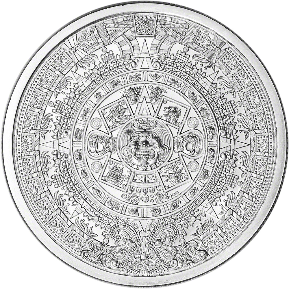1 oz. Golden State Mint Silver Round Aztec Calendar .999 Fine Tube of
