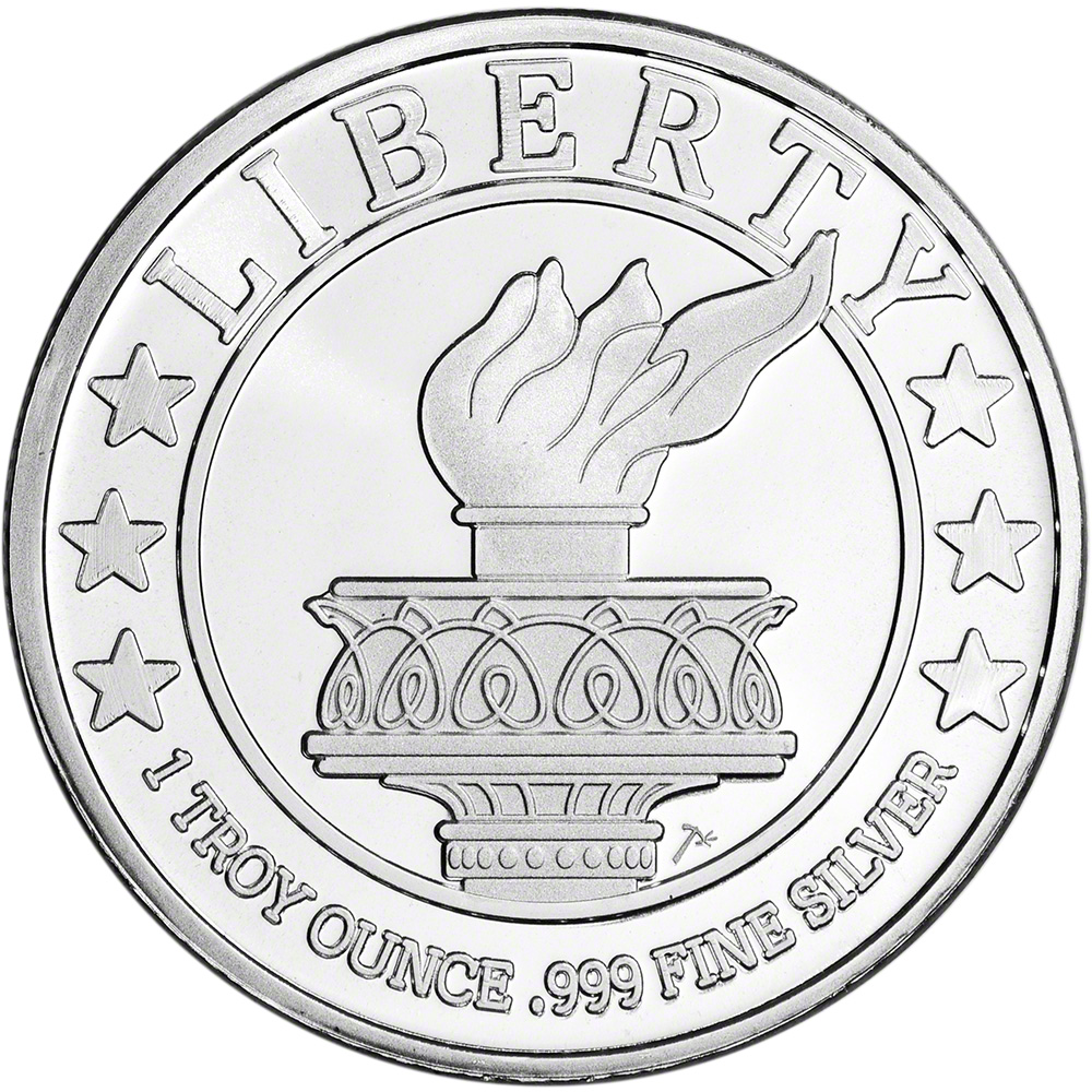 1 oz. SilverTowne Silver Round - Lady Liberty Design - 999 Fine | eBay