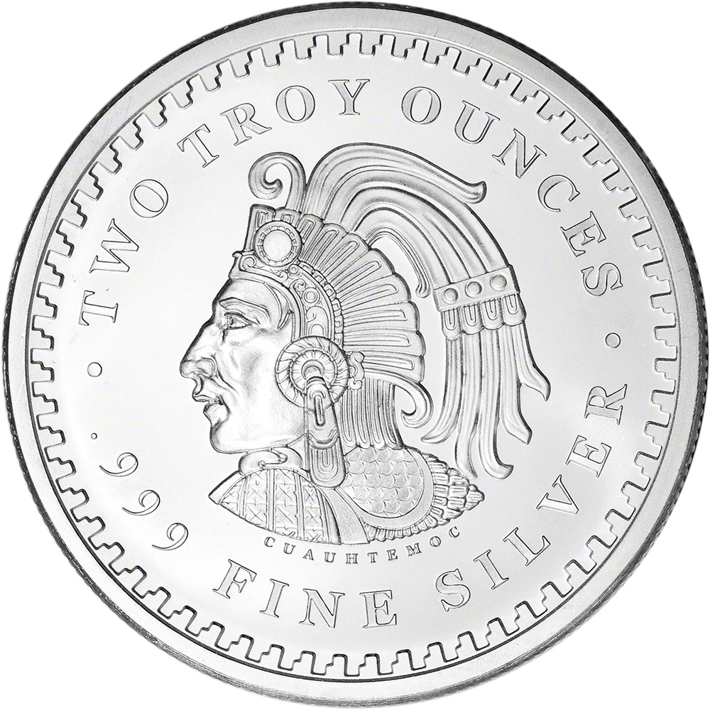 2 Troy Ounce Silver Roundaztec Calendar 999 Finevolume Pricing 2 Troy Ounce Silver Roundaztec Calendar