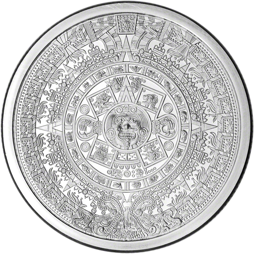 5 Oz Golden State Mint Silver Round Aztec Calendar 999 Fine EBay