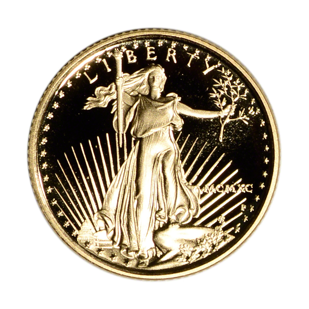Coin in Capsule 1990-P American Gold Eagle Proof 1/10 oz $5