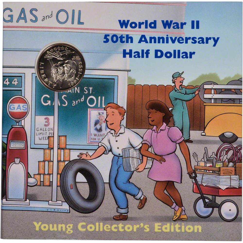 1993 World War II 50th Anniversary Half Dollar - Young Collectors - Buy And  Sell Coins, Coins For Sale