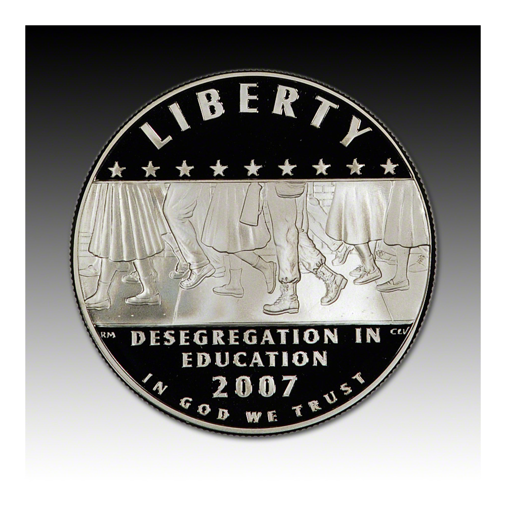 2007-P US Little Rock Central HS Desegregation Commemorative BU Silver Dollar