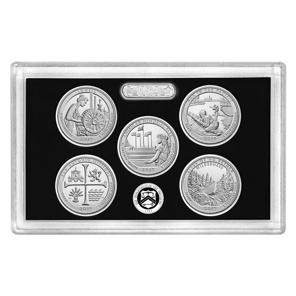 Same Day Shipping!! 2019-S Park Quarter SILVER Proof Set-No Box COA