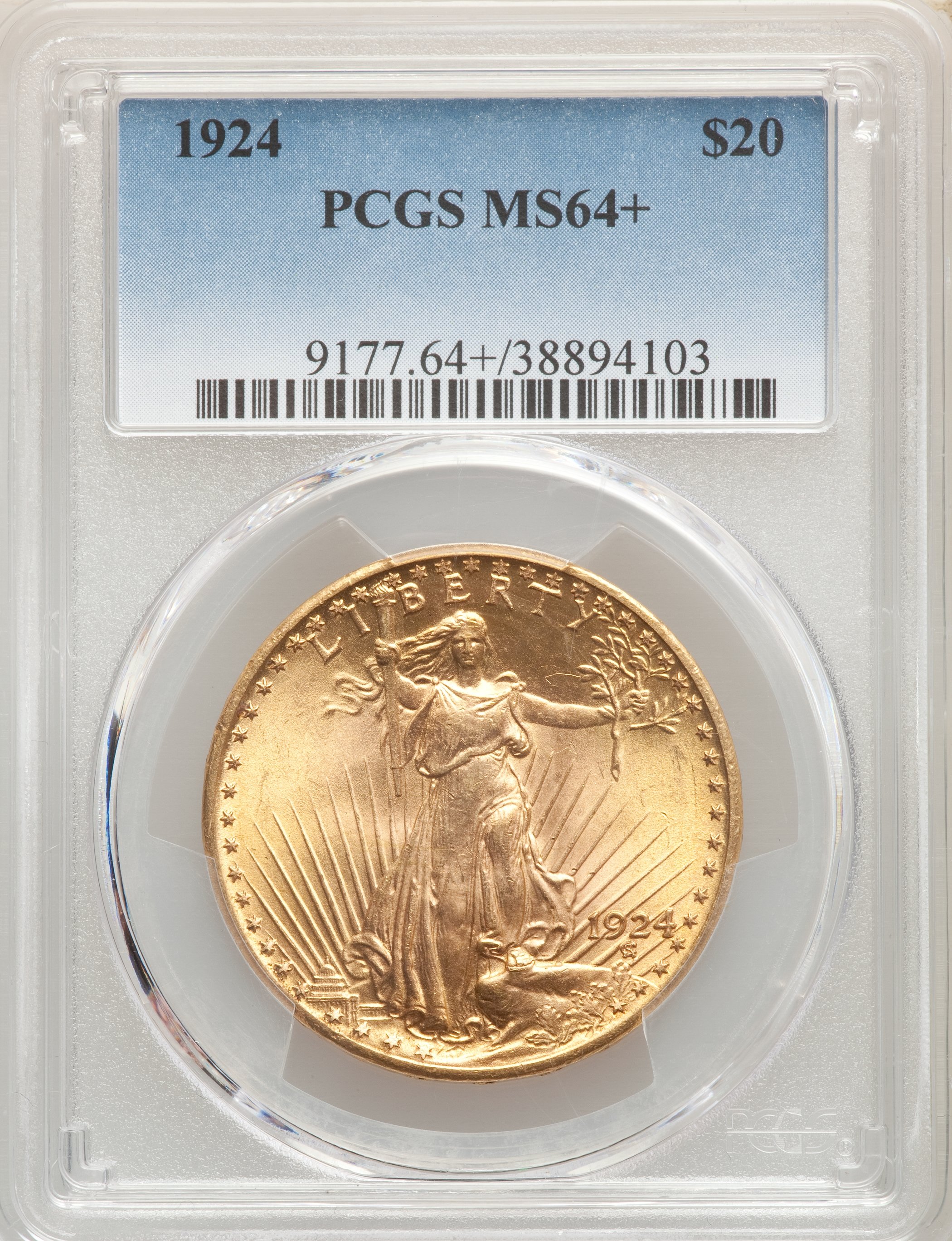 1924 US Gold $20 Saint Gaudens Double Eagle - PCGS MS64+ | eBay