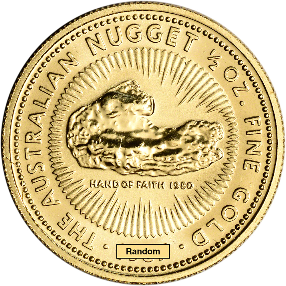Australia Gold Nugget 1/2 oz $50 - Hand of Faith - BU - Random Date | eBay