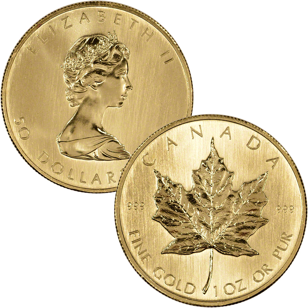 Canada Gold Maple Leaf - 1 oz - $50 - .999 Fine - Random Year | eBay