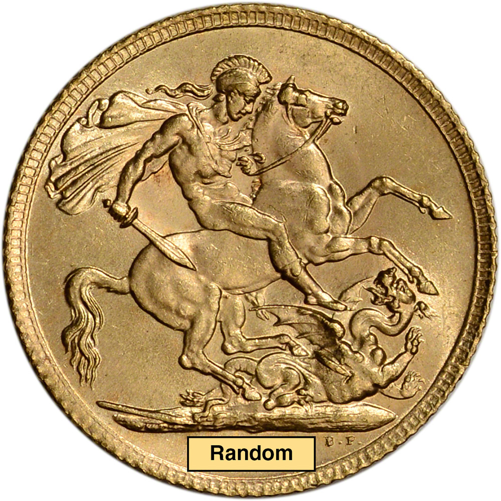Great Britain Gold Sovereign .2354 oz - King George BU Random Date