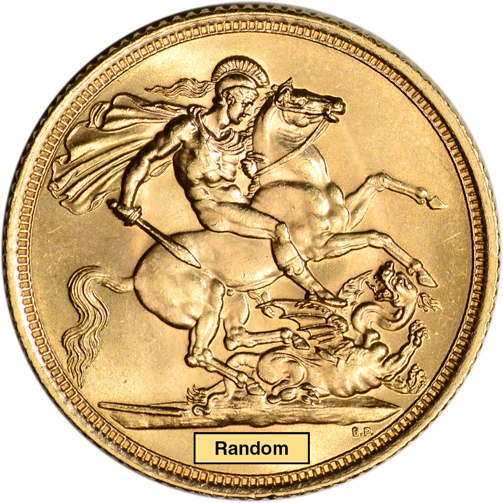 Great Britain Gold Sovereign (.2354 oz) – Elizabeth II Laureate BU – Random Date