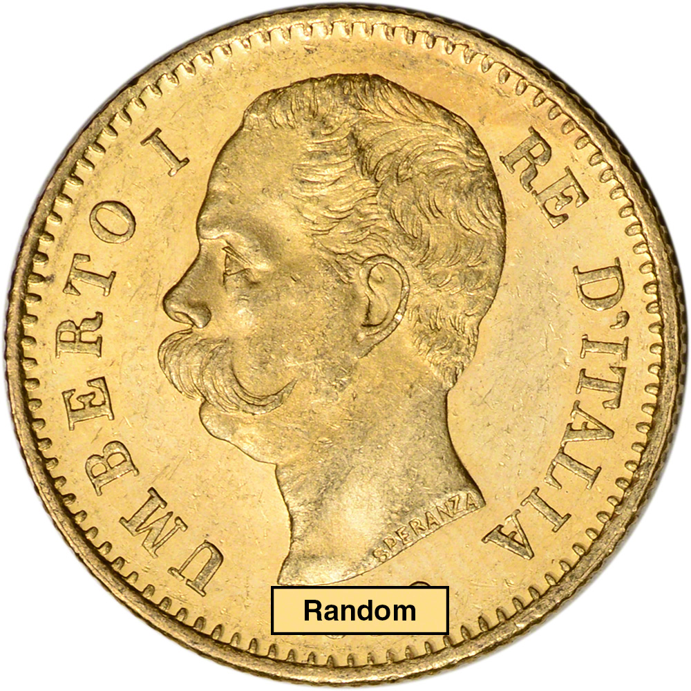 Italy Gold 20 Lire Umberto (.1867 oz) - XF/AU - Random Date | eBay